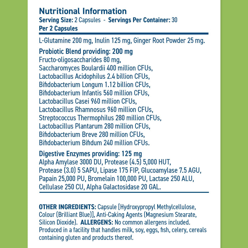 Applied Nutrition - Solutions - Gut Health - Advanced Digestive Support - Best Gut Repair - Best Immune Booster - Optimal Health Benefit - (60 Capsules – 30 Servings)