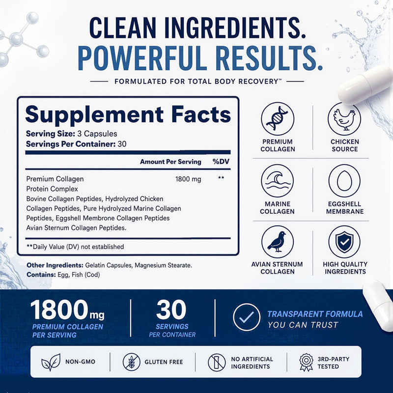 Peptide Recovery Complex - Elite 157 Recovery Complex (3-Pack) Collagen Peptides | Collagen Types i, ii, iii, v & x | Connective Tissue & Mobility Support | Made in USA 3