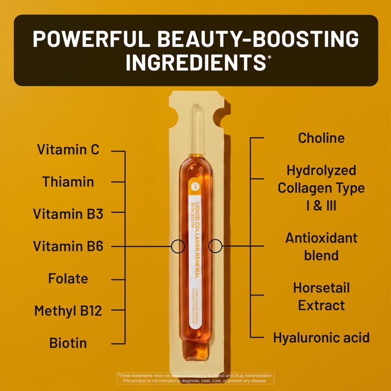 NatureWise Hydrolyzed Liquid Collagen for Women & Men 4000mg - No Added Sugar - Multi Collagen Peptides + Biotin + Vitamin C + Vitamin B Complex & Hyaluronic Acid - Mango - 10 Tubes[10 Day Supply] 3.38 Fl Oz (Pack of 1)