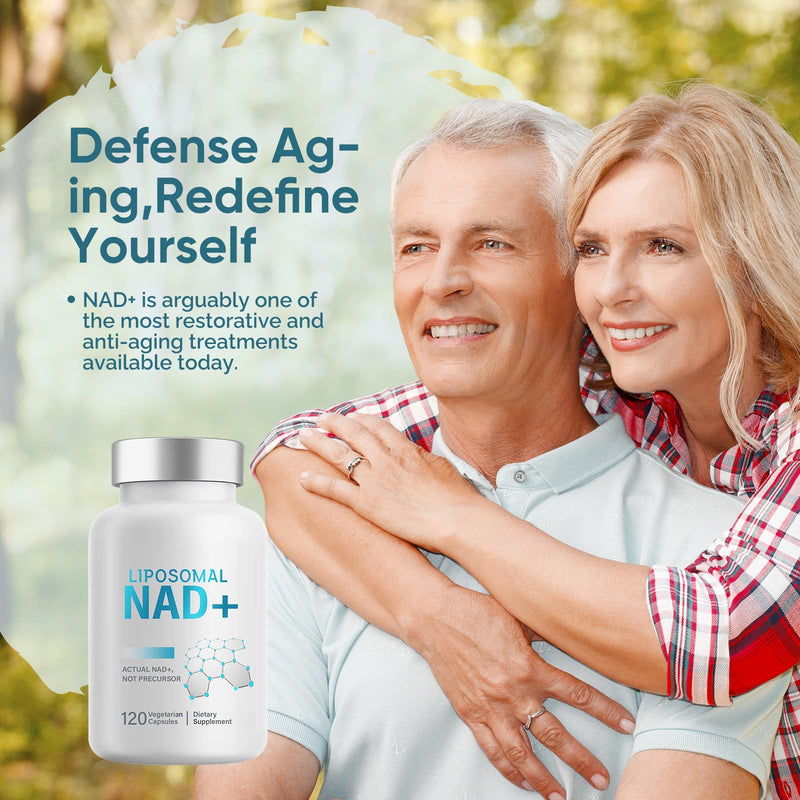 Liposomal NAD+ Supplement, 120 Count True NAD+ for Cellular Vitality & Energy Metabolism 1 Count (Pack of 120)