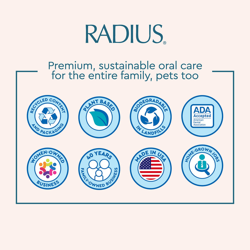 [Australia] - RADIUS Children's Toothbrush Pure Brush Ultra Soft BPA Free and ADA Accepted Designed for Delicate Teeth and Gums for Kids Months and Up, Clear, (Pack of 6) 6 Count (Pack of 1) 