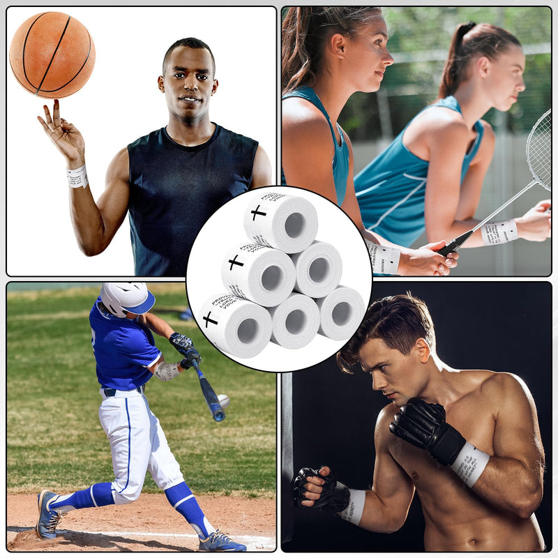 Geiserailie 8 Pcs Christian Cross Athletic Tape Sports Wrist Tape Religious Bible Verses Warp for Soccer Football Athlete Trainers Boxing, Inspirational Christmas Gift for Christian Church