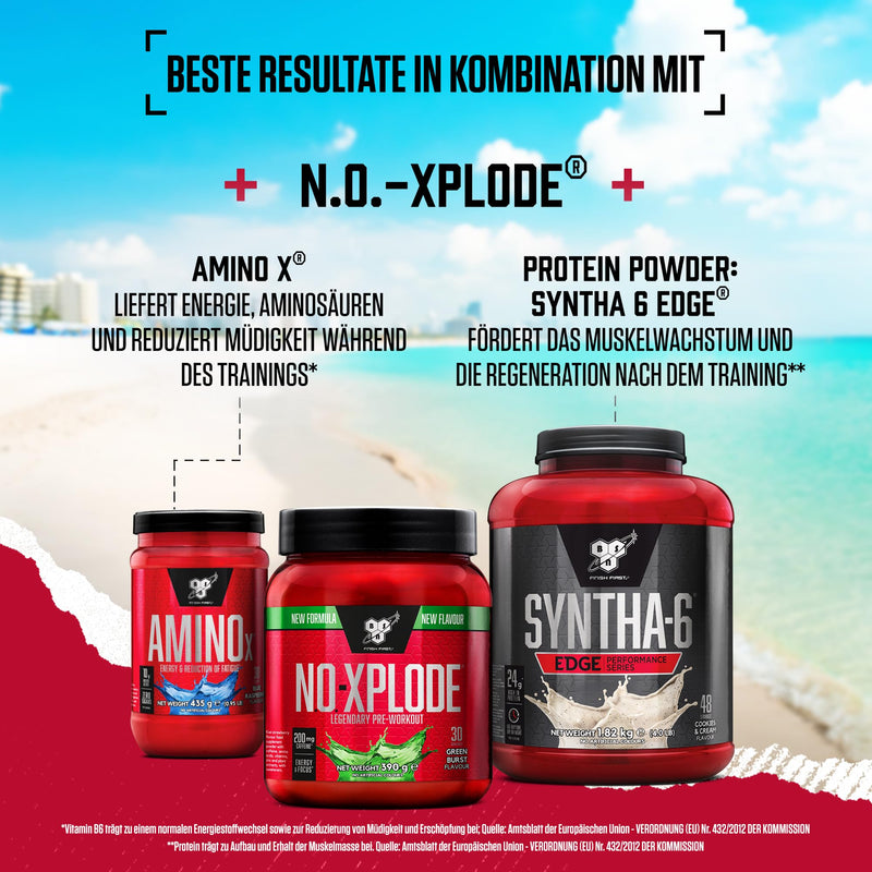 [Australia] - BSN Nutrition N.O.-Xplode pre-workout powder dietary supplement, more energy and concentration with caffeine, amino acids, vitamin C and zinc, Purple Power flavor, 50 servings, 650 g 