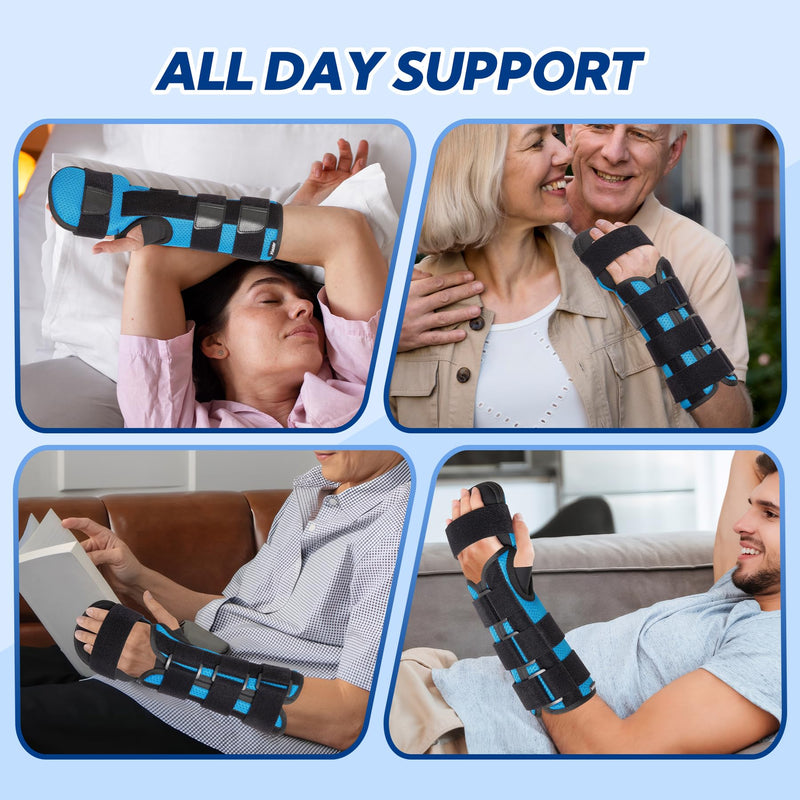 [Australia] - Resting Hand Splint, Stroke Hand Wrist Brace for Carpal Tunnel Wrist Night Support, Pain Relief for Stroke Recovery, Flexion Contractures, Arthritis, Tendonitis, Left Hand, M 