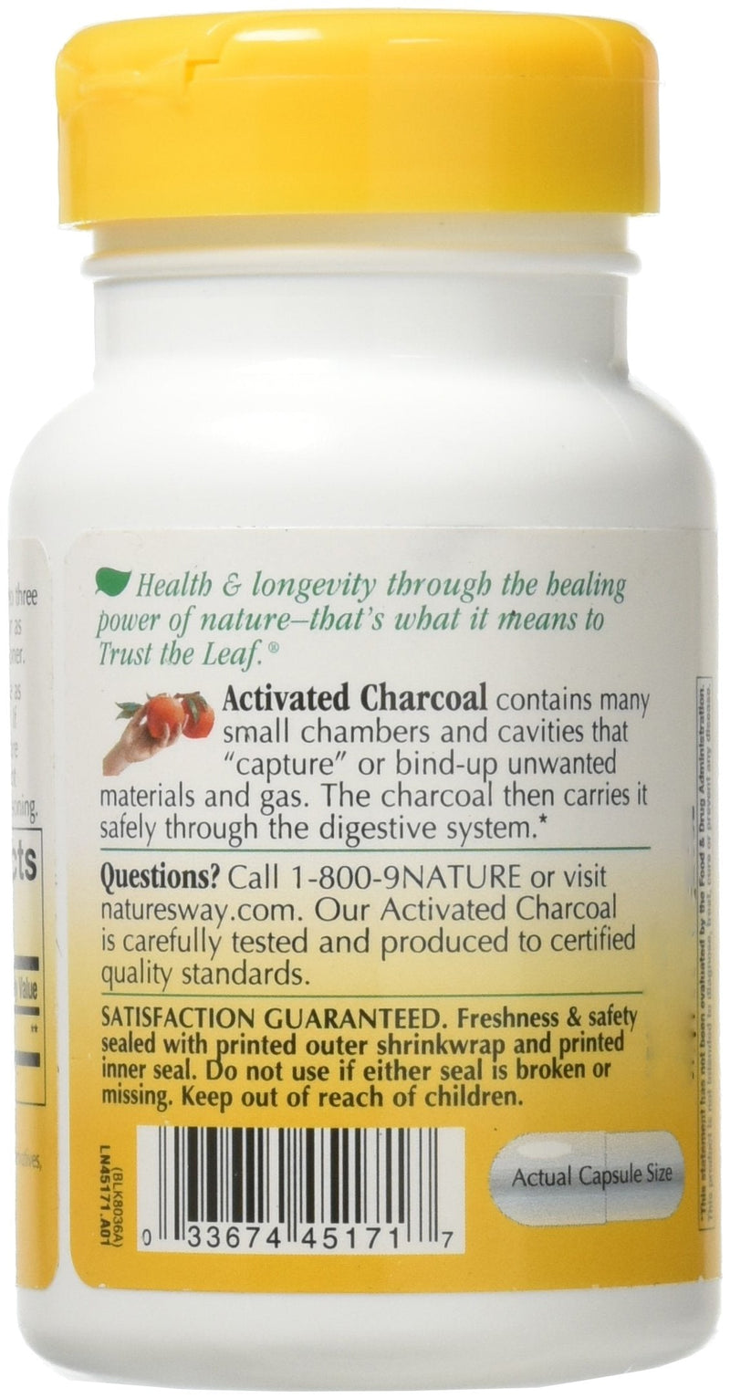 [Australia] - Nature's Way Activated Charcoal; 560 mg Charcoal per serving; 100 Capsules 