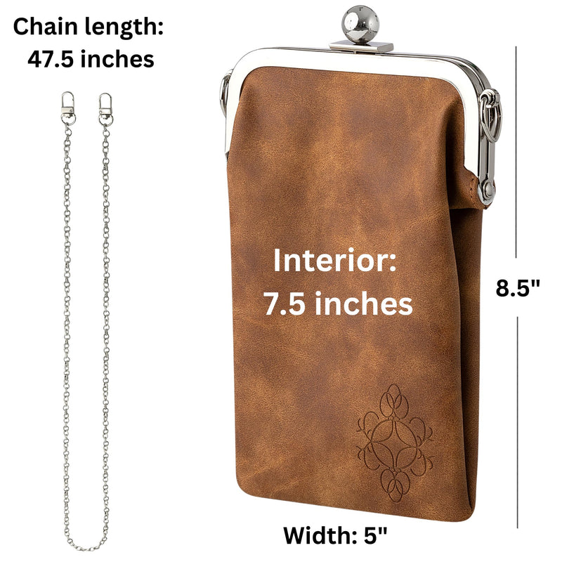 Light Blue TSA Quart Size Bag Approved for Carry On Travel with Brown Small Crossbody Bag for Women and Paper Soap Sheets 1 Case with 50 Sheets To Go