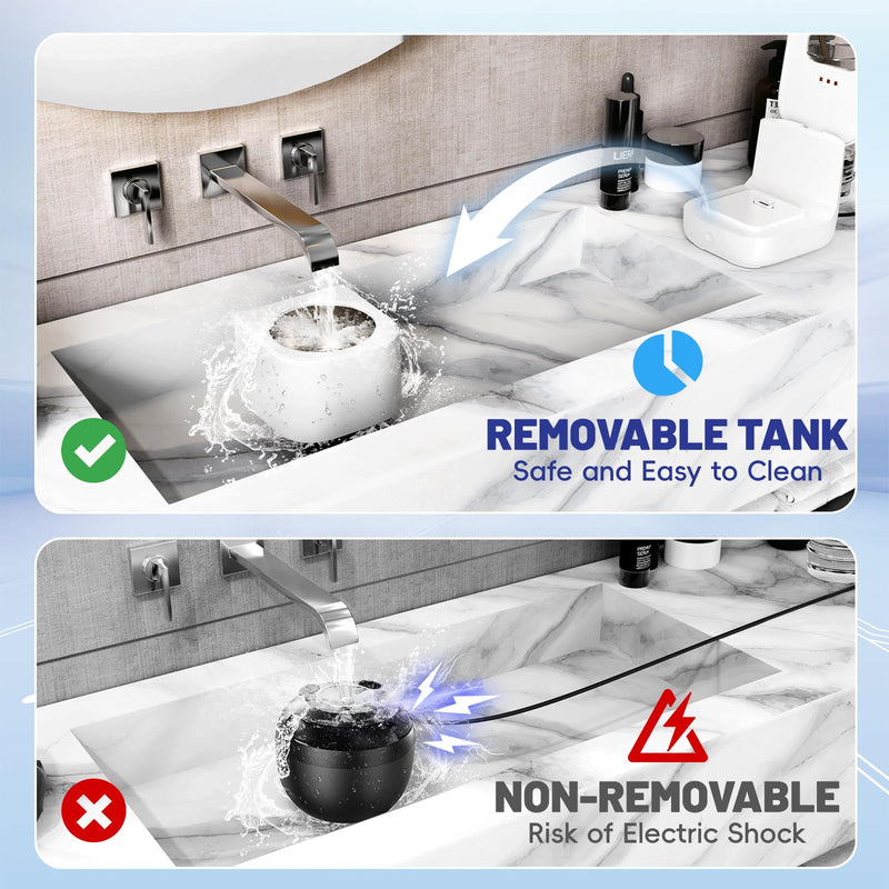 [Australia] - Sonolab Ultrasonic Retainer Cleaner Machine with Removable Tank and Cleaning Tablets, 45kHz Sonic Dental Cleaning Pod, 240ml Large Capacity Ultrasonic UV Cleaner for Dentures, Aligners, Mouth Guards 