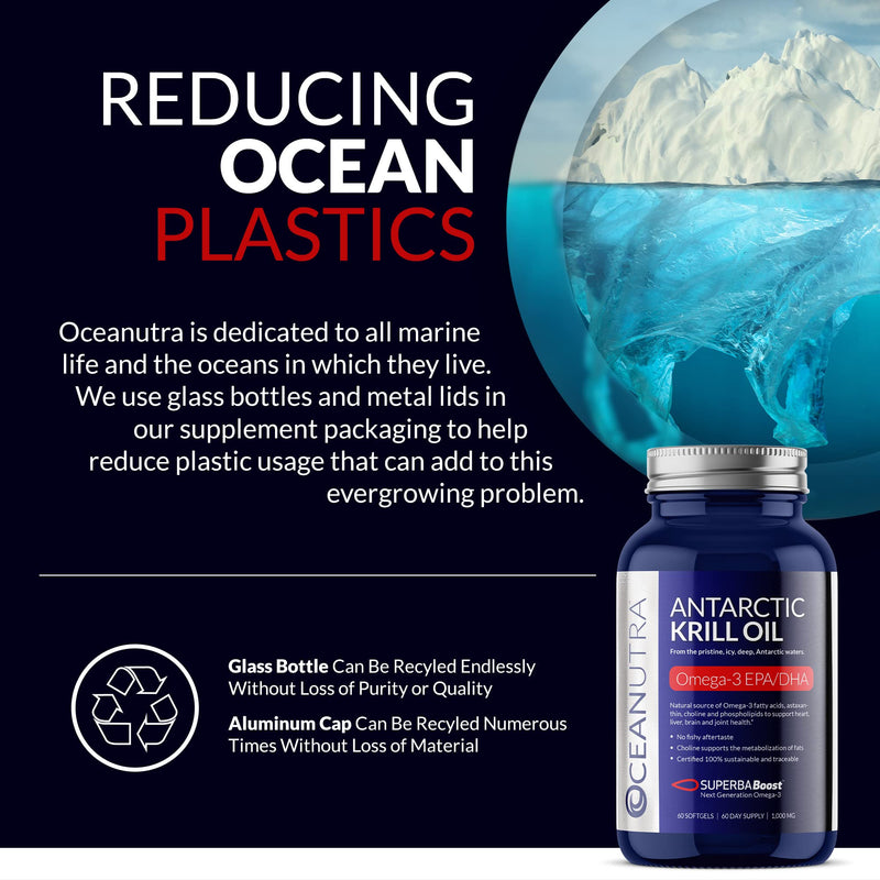 [Australia] - 100% Pure Krill Oil 1000MG 60-Day Supply Double Strength 56% Phospholipids Astaxanthin Sustainable Antarctic SuperbaBoost Omega 3 EPA DHA Heart Brain Joints Skin Care, Third-Party Tested, No Fish Oil 