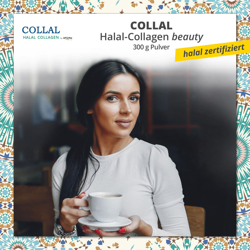 [Australia] - Collal® Halal Collagen - beauty - Premium Collagen Powder 300 g Doypack, beauty collagen powder with bioactive, halal-certified collagen peptides, 30 portions with very high bioavailability 