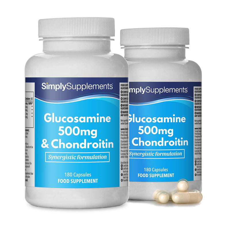 [Australia] - Glucosamine 500mg & Chondroitin 400mg - 360 Capsules - 4 Month Supply - SimplySupplements 