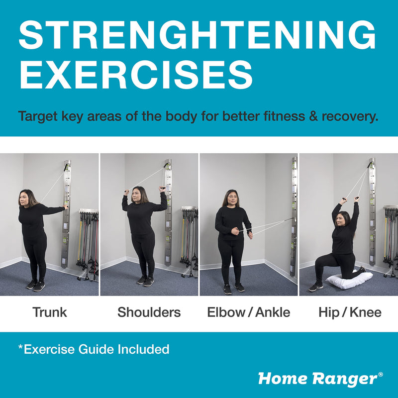 [Australia] - Home Ranger-Premium Shoulder Pulley System - Home Ranger-92, Model 260 - Modified Version with Assisted-grip Handles and Stainless Steel Over-The-Door Bracket Attachment - Easy Set-up, Range of Motion 