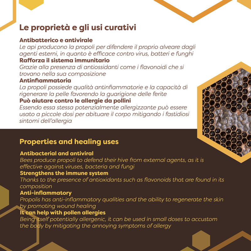 [Australia] - ERBOTECH Propolis Spray 30 ml, mother tincture, 100% pure extract, natural remedy for sore throats and coughs, contributes to the well-being of the upper respiratory tract, Vegan, Made in Italy Spray Orange 