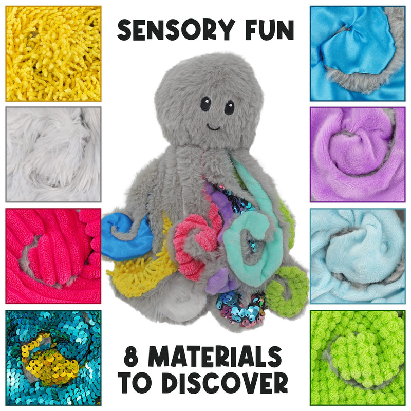[Australia] - Mini Sensory Octopus Plush Toy, Travel-Size Fidget Plush for Special Needs and Sensory Fun Mini 