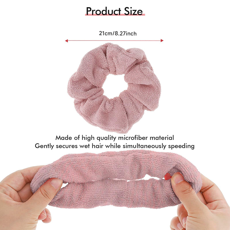 Big Hair Tools Extra Large Wide Tooth Comb for Thick, Curly, Wavy or Long Hair - Frizz-Free Detangling Shower Comb - Big Hair Comb and Microfiber Scrunchie Huckleberry