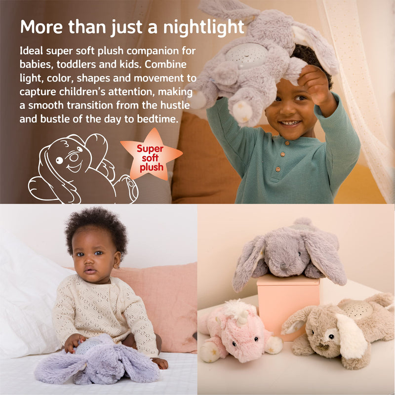 [Australia] - Cloud b Calming Mini Nightlight Star Projector | Gentle Brightness | 3 Colors | 1 Constellation | Auto-Shutoff | Dream Buddies Benny The Bunny 