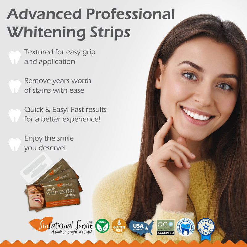 [Australia] - Teeth Whitening Strips, 28 Whitening Strips (14 Treatments) - Safe, Fast, Simple, Effective, Removes Stains, No Sensitivity, Enamel Safe, for Sensitive Teeth & Gums 