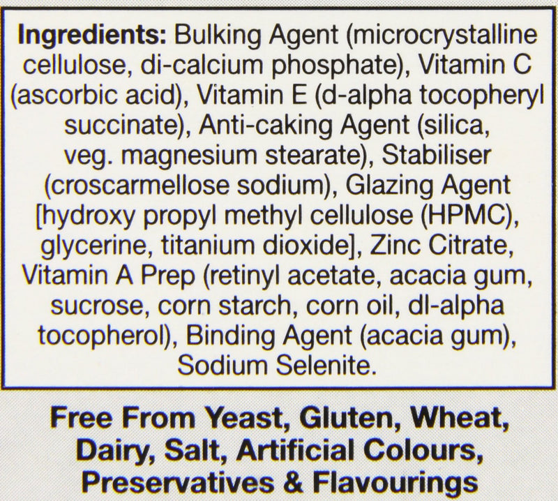 Health Aid Selenium Plus (Vitamins A, C, E & Zinc) 60 Tablets