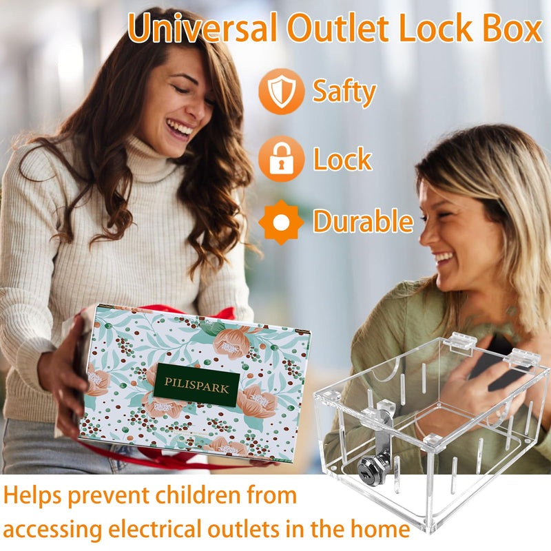 [Australia] - Smart Home Switch Cover Outlet Covers,Plug Covers for Electrical Outlets,Socket Covers for Outlets Fit 4.95" H X 3.35" W X 2.56" D or Smaller,Provide Extra Space Inside for Plugs,Adapters Plug Covers for Electrical Outlets 