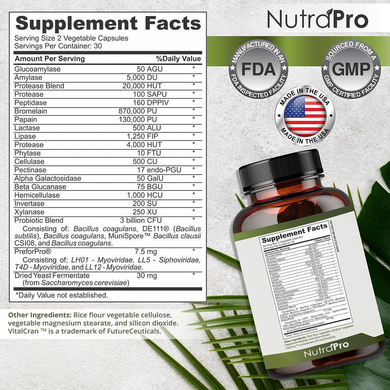 Complete Gut Health for Women and Men with Probiotic, Prebiotic, Postbiotic & Digestive Enzymes to Supports Digestive Lining Health,Digestion Health, Occasional Gas, and Discomfort.