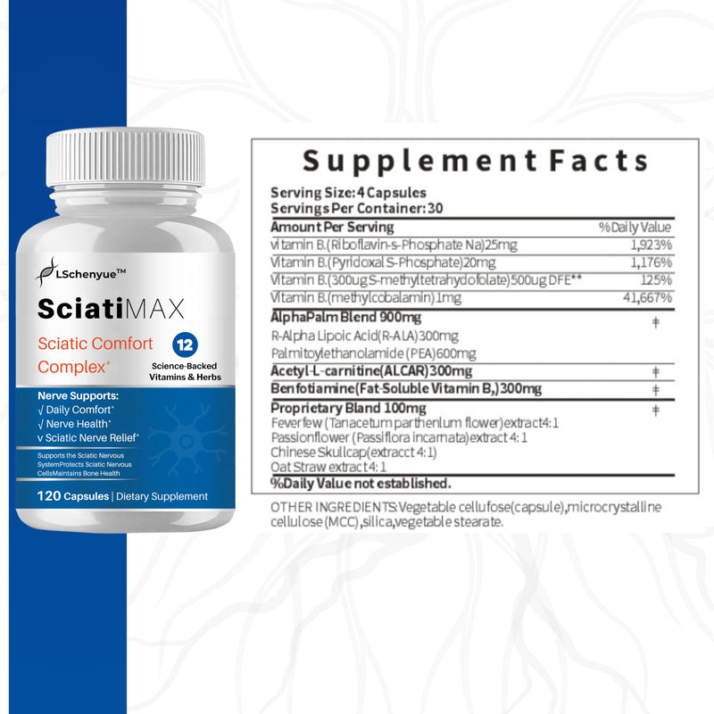 [Australia] - Sciatica Nerve Pain Relie, Botanical Extracts, Carefully Selected Ingredients, Premium Quality ‚Äì 120 Capsulesf 