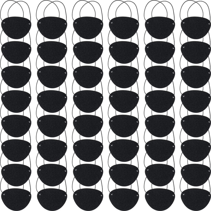 48 Pieces Pirate Eye Patches Pirate Eye Patches for Kids Black Felt Pirate Captain Patches Bulk Adults Pirate Eye Patches for Pirate Theme Role Playing Theme Party for Kids Adults