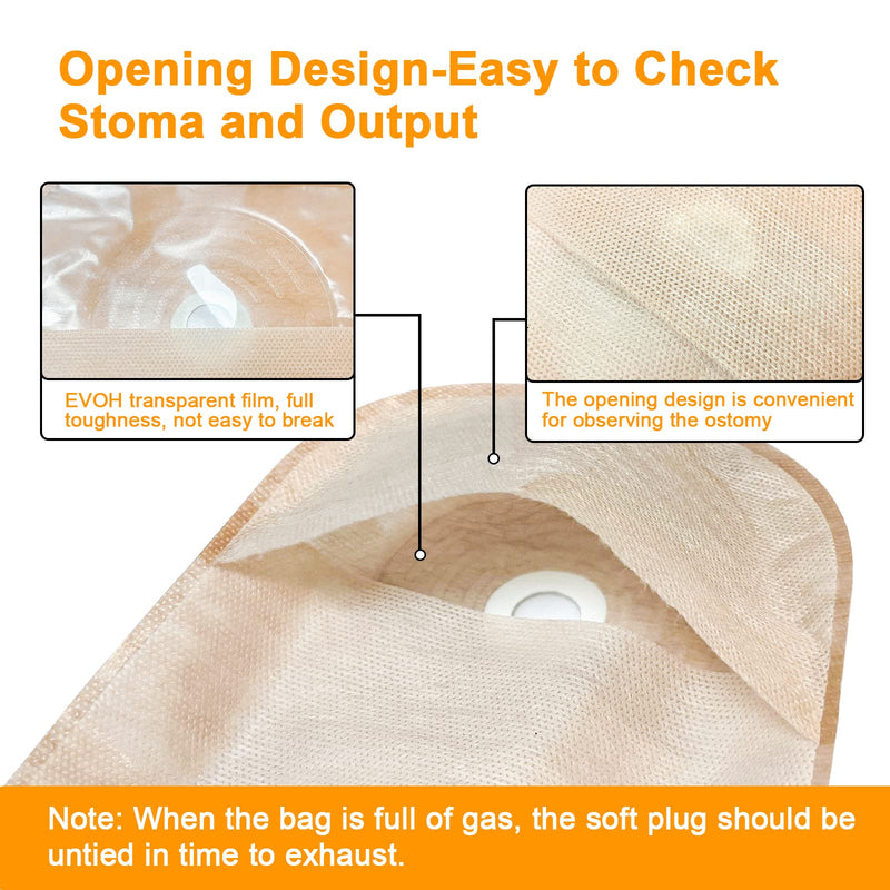 [Australia] - 20 PCS Urostomy Bag Drainable Pouches with Measure Card, One Piece Ostomy Supplies for Colostomy Ileostomy Stoma Care, Cut-to-Fit Plug Type 