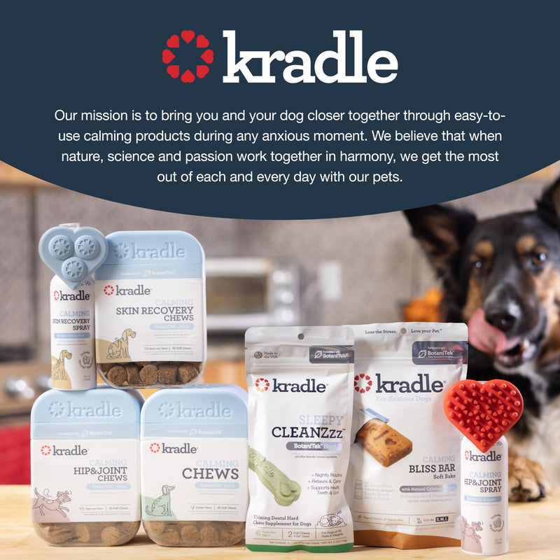 Kradle Daily Hip & Joint Chews - Mobility & Comfort Chews & Stress-Relief Support for Dogs - Soft Calming Chews with Soothing Ingredients - for All Dog Breed & Sizes - 75 Count Jar 75-count - PawsPlanet Australia