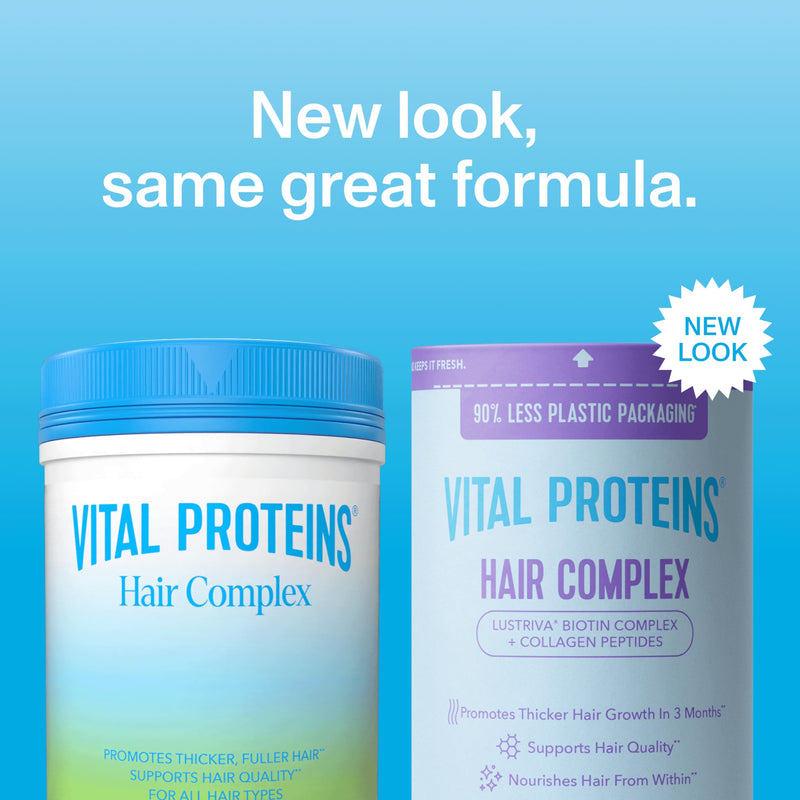 Vital Proteins Collagen Peptides + Biotin, Unflavored, 11.4oz | 10,000mcg Biotin, Supports Thicker Fuller Hair, Clinically Studied Lustriva®, 20g Collagen Per Serving, 16 Servings 16 Servings (Pack of 1)