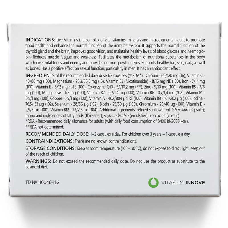 the only Live Vitamins. Bioactive Ingredients + Full Absorption = immediate Effect. Laboratory Tested. (Pack of 1) Pack of 1