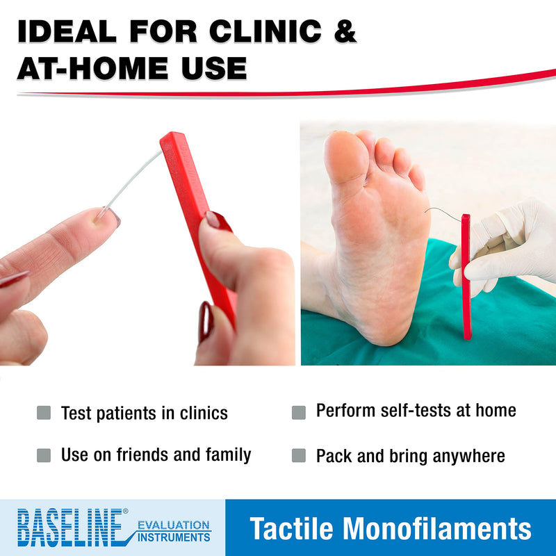 [Australia] - Baseline Tactile Monofilament Sensory Perception Evaluation Tool 2-Piece Set, Clinical Level Screening Test for Hands, Feet, (4.56, 5.07 gram) Protective (2 Piece Set) 