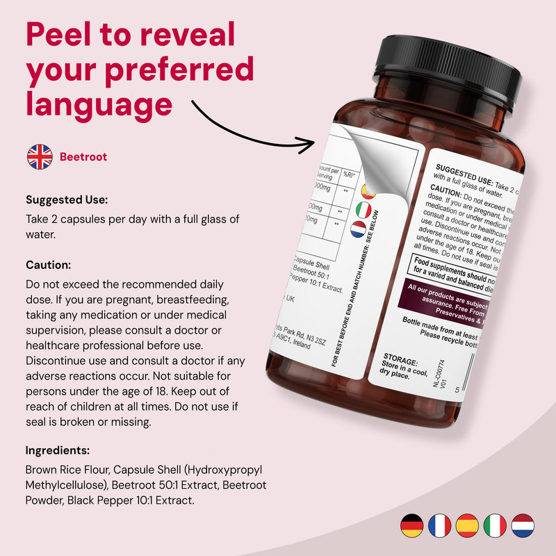 Beetroot Capsules 5100mg - High Strength Beetroot Supplement 360 Vegan Capsules - Nitric Oxide - Enriched with Black Pepper Made in The UK By New Leaf 360 count (Pack of 1)