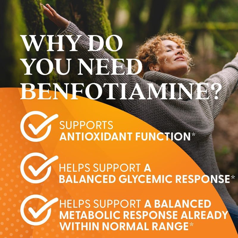 Doctor's Best Benfotiamine 300mg Supplement - Bioavailable Vitamin B1 for Men & Women, Benfotiamine B1 Capsules, Supports Nerve & Metabolic Health, Antioxidant Support, Non GMO, Vegan - 60 Veggie Caps 60 Count (Pack of 1)