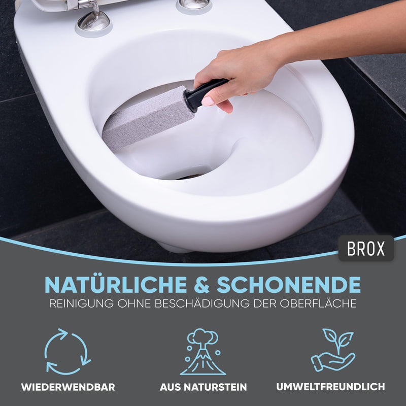 [Australia] - BROX® Pumice Stone Toilet Pack of 3 - Toilet Cleaner for Stubborn Urine Stone & Limescale - Pumice Stone Toilet - Toilet Stone for Effective Cleaning - Cleaning Stone - Urine Stone Remover with Black Handle 1 Piece (Pack of 3) 