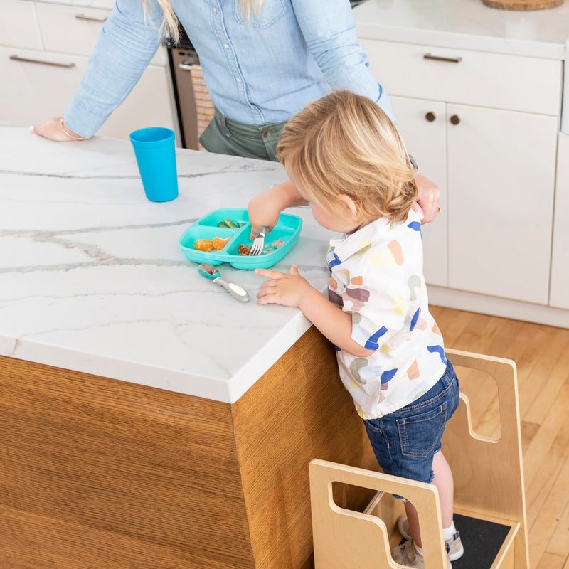 [Australia] - ECR4Kids My First Meal Pal Stainless Steel Forks, Toddler Silverware, White, Light Grey, 3-Pack Fork 