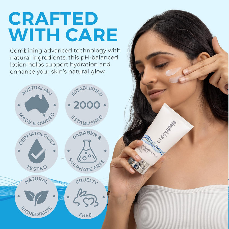 NEUTRIDERM Daily Face Moisturizer with Natural Vitamin E Cream, Moisturizing Lotion for Face and Body, Wrinkles, Dry, Acne-Prone, Irritated or Aging Skin, 48-Hour Hydration, 4.2 oz | Vitamin E formula hydrates face & body, supports dry, sensitive and m...