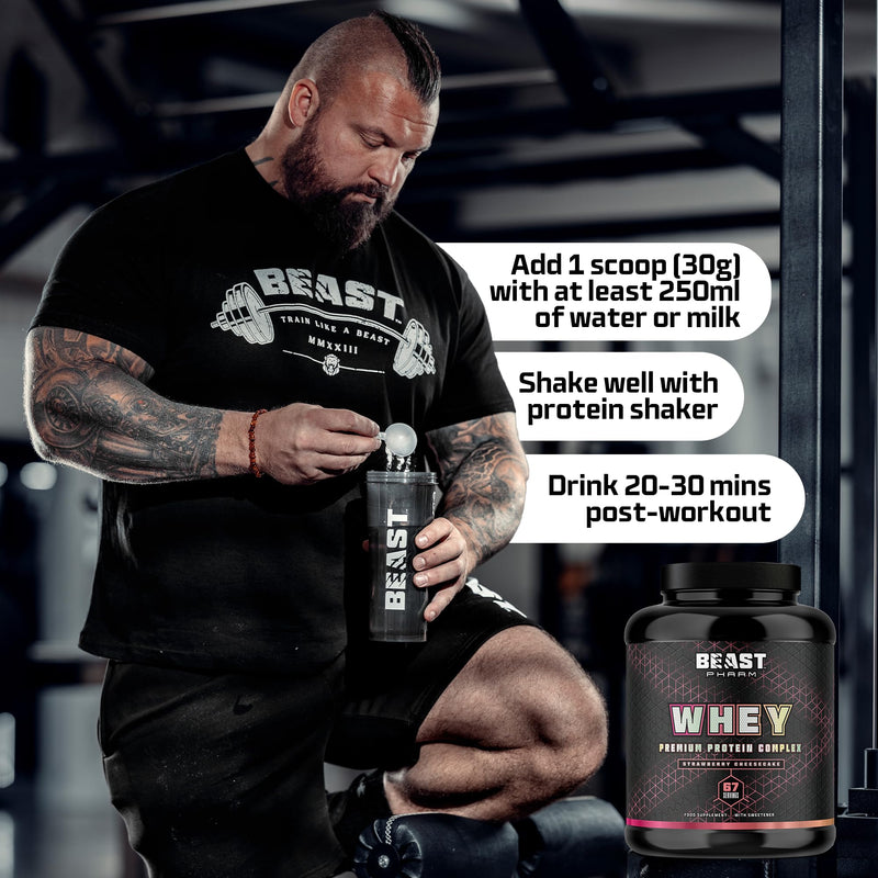Beast | Protein Shaker Bottle + Whey Protein Powder Samples | 6 Sachets + 1000ml Shaker Gym Gift Set Sample Packs Sample Pack (6 Sachets + 1000ml Shaker)