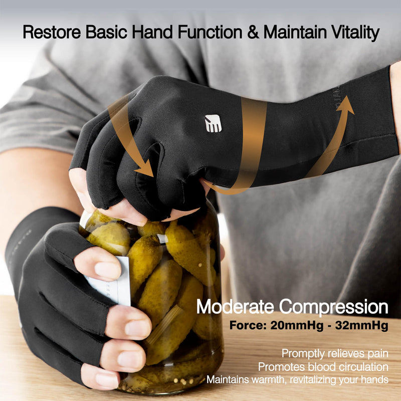 [Australia] - Arthritis Compression Gloves, Super Soft and Seamless Arthritis Gloves for Carpal Tunnel Pain Relief Gloves for Men & Women (M) Medium 