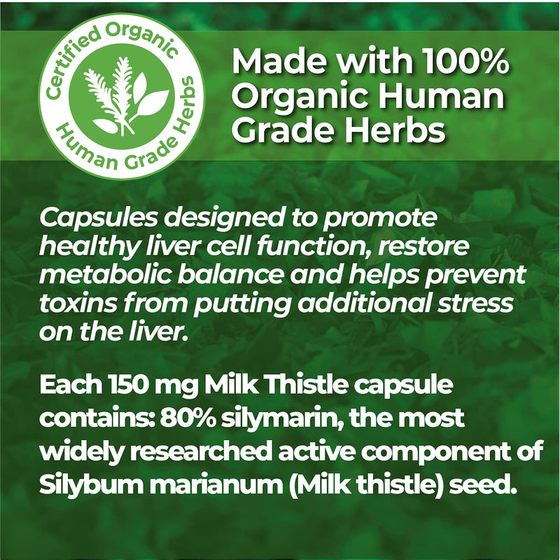 Animal Essentials Milk Thistle Liver Support for Dogs and Cats, 30 Capsules - Made in USA Liver Supplement - PawsPlanet Australia
