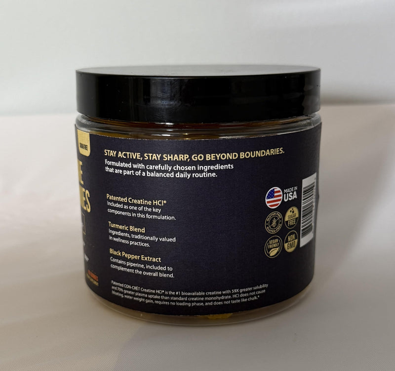 [Australia] - Creatine HCL Gummies 750mg, Chewable Gummies for Men & Women, Sugar-Free, Vegan, HCL Creatine for Active Lifestyle, Strawberry Flavor, 90 Count 90 Count (Pack of 1) 