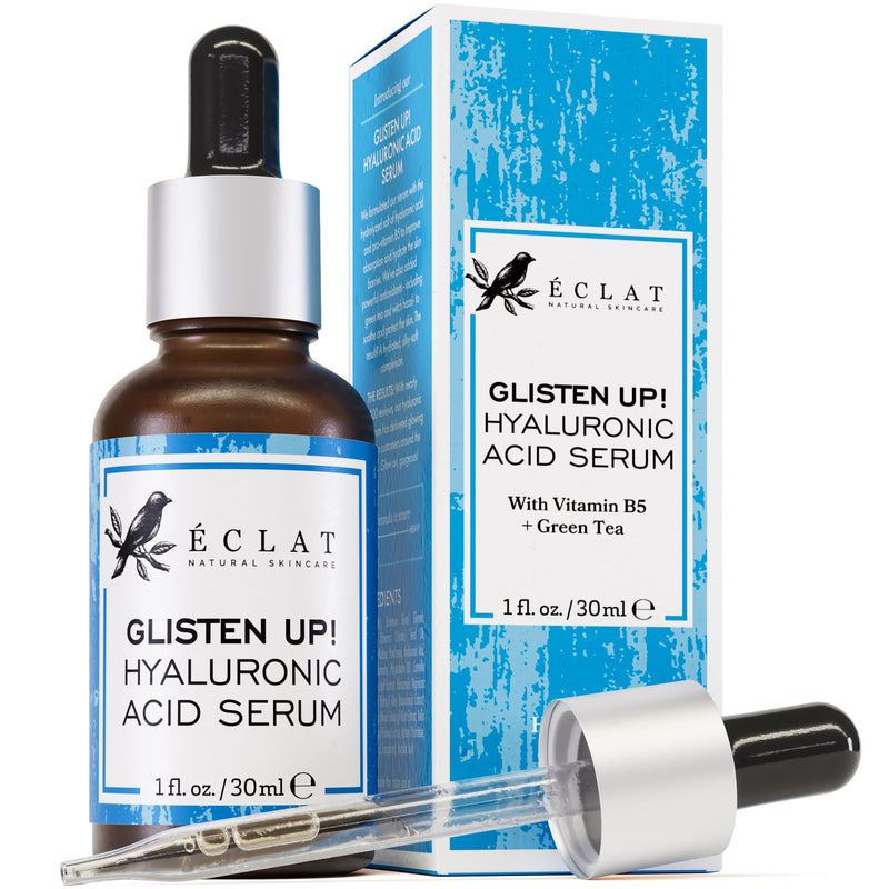 Eclat Skincare Retinol Serum + Hyaluronic Acid Serum Set – Anti Aging Retinol with Vitamin E + 2.5% Hyaluronic Acid with B5, Green Tea & Jojoba – Hydrating, Nourishing & Plumping Duo 1 fl oz each