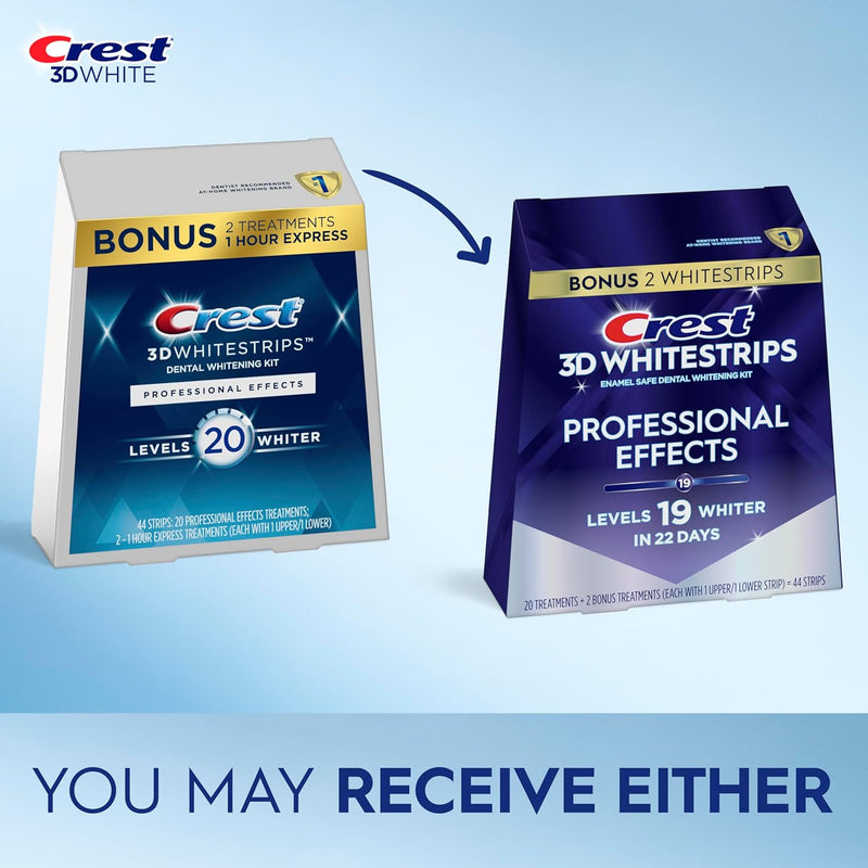 [Australia] - Crest 3D Whitestrips, Professional Effects, Teeth Whitening Strip Kit, 44 Strips (22 Count Pack) 
