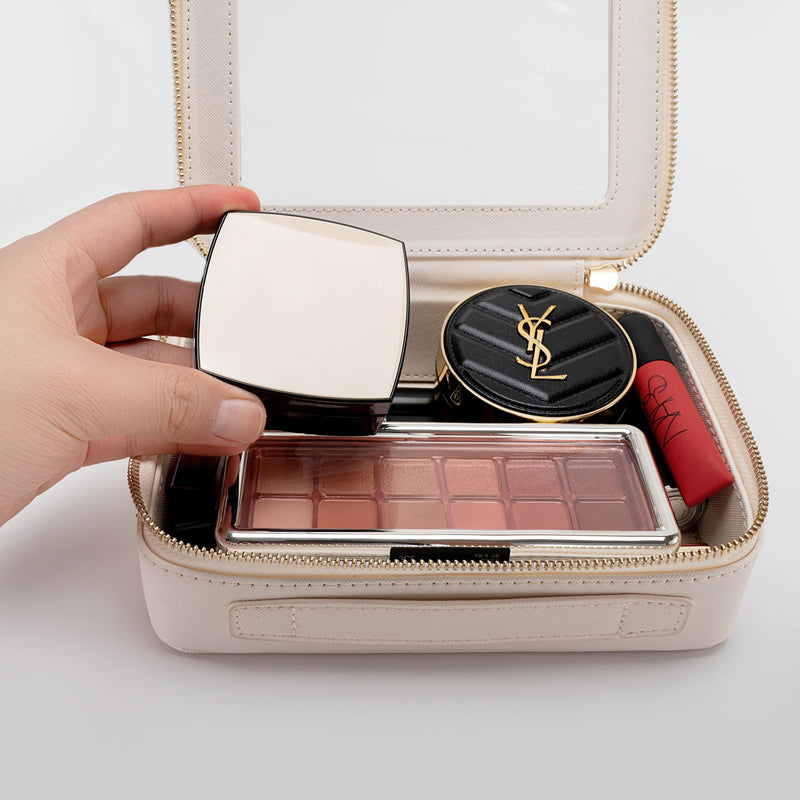 Aveniee Clear Makeup Bag Case Travel Toiletry Bag with Zipper, Small Cosmetic Bag Mini travel essentials for Purse, Mini & Medium Size