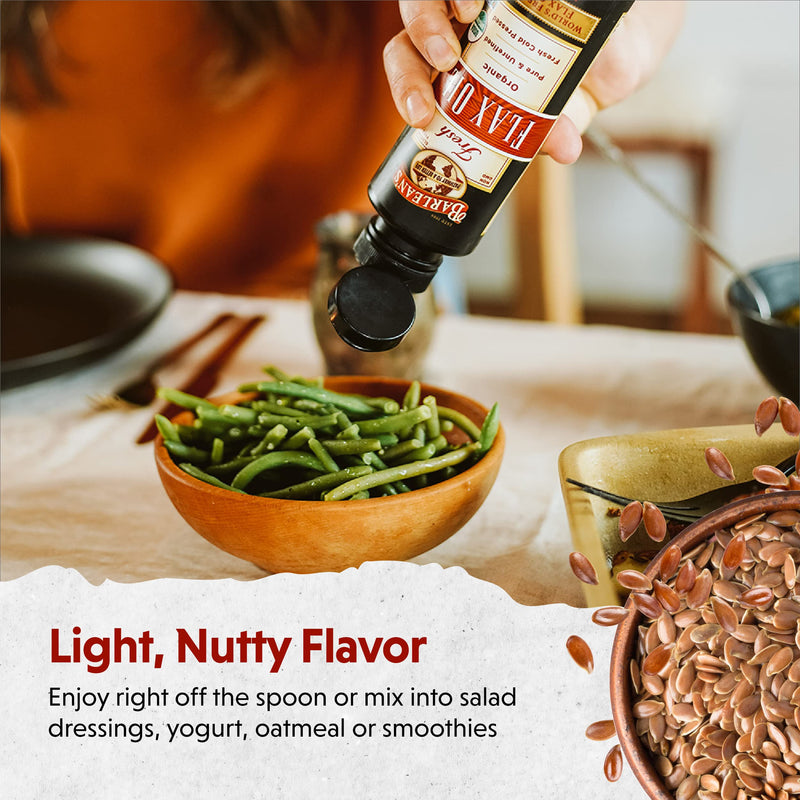 [Australia] - Barlean's Organic Flaxseed Oil Liquid from Fresh Cold Pressed Flax Seeds, 7,640mg ALA Omega 3 Fatty Acid Supplement for Skin and Hair Care, Vegan & Gluten Free, 8 oz 8 Fl Oz (Pack of 1) 