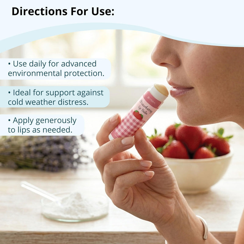 Zatural Strawberry Lip Balm with Shea Butter, Jojoba Oil, Lysine Large 0.5oz - Plant-Based Moisture with Rosehip and Vitamin E - Travel Friendly Natural Lip Care - 0.5oz (2 Pack) 2 Pack