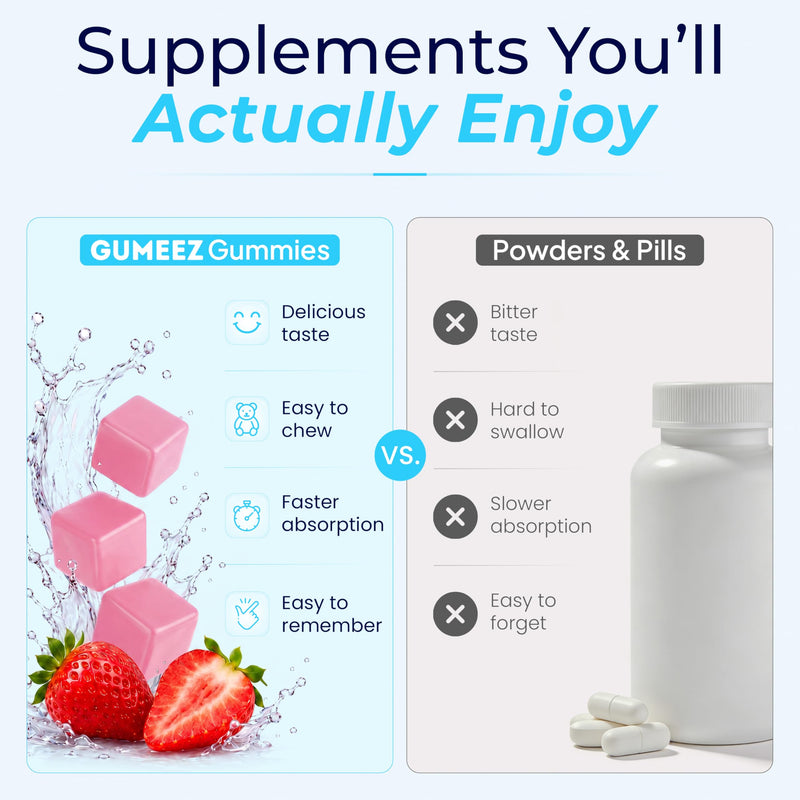 Calcium Gummies 450mg with Vitamin D3 & K2 – Bone Health, Teeth & Muscle Function Support – High Strength Calcium Supplement – Vegan, Strawberry Flavour – 60 Gummies