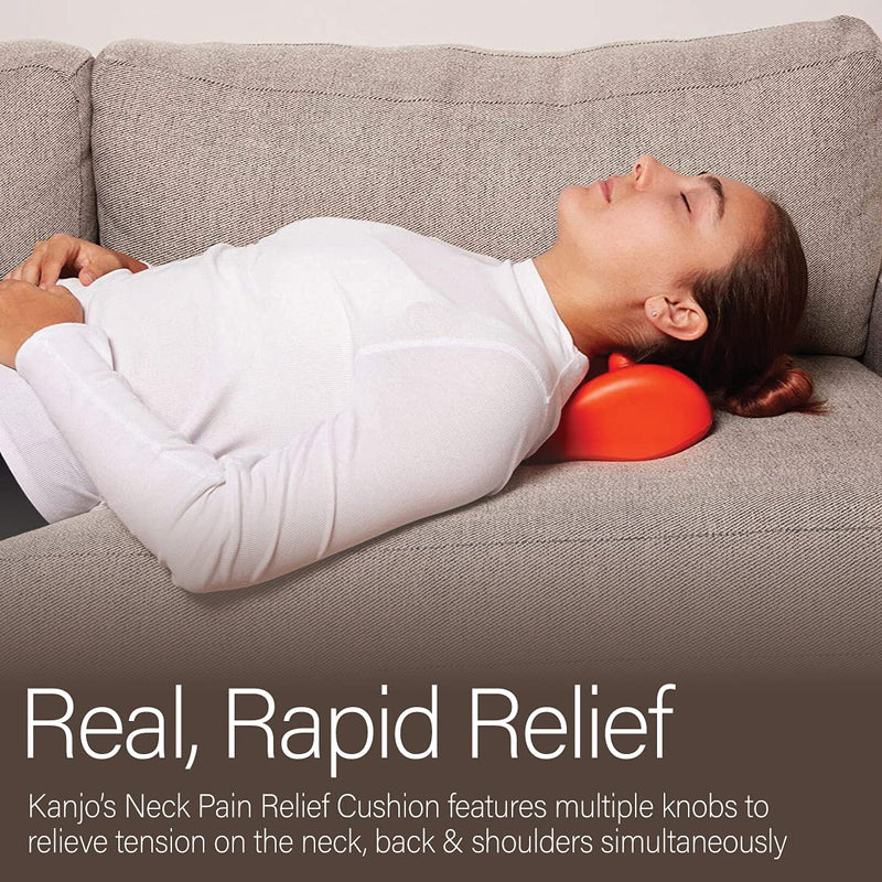 [Australia] - Kanjo Acupressure Neck Pain Relief Cushion | Cervical Traction Device & Acupressure Cushion for Muscle Tension & Relaxation | Helps Relieve Neck & Shoulder Pain | FSA & HSA Eligible | Blue Original Neck Cushion - Blue 