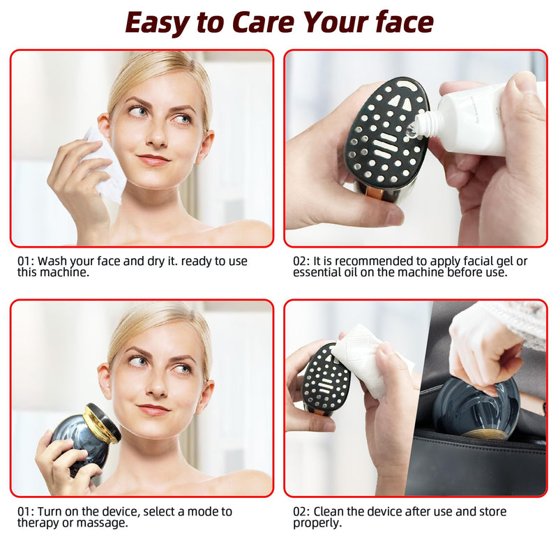 Microcurrent Multifunctional Facial Device, Smart Photon Micro-Current Device Electric Face Lift Light Therapy Skin Care Beauty Machine