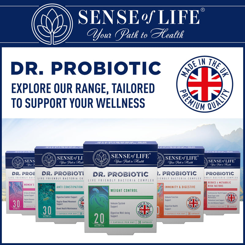 Sense of Life Dr. Probiotic Complex for Weight Management Support, 30 Capsules – 20 Billion CFU – Probiotics & Prebiotics – Supports Gut Health, Digestion & Metabolism