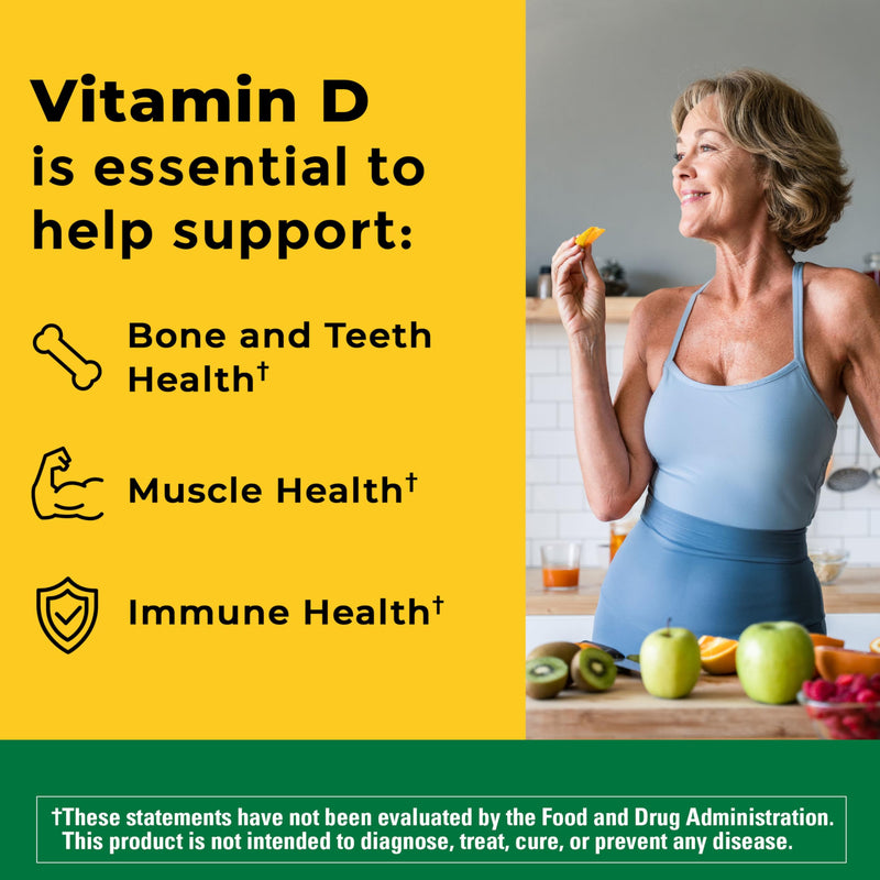 Nature Made Vitamin D3 1000 IU (25 mcg), 100 Vitamin D Softgels | Vitamin D Supplement for Immune, Bone, Teeth and Muscle Health Support, 100 Day Supply 100 Count (Pack of 1)