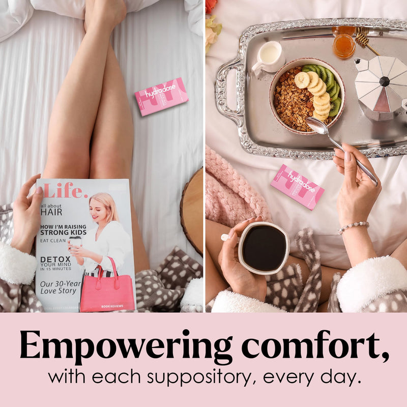 [Australia] - Mother's Dose Hyaluronic Acid 5mg Suppository HydraDose- Hormone Free Moisturizer for Vaginal Dryness-USA Made, 1 Month Supply- 10 Inserts 